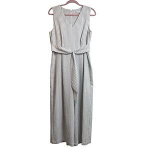 Striped Sleeveless Maxi Jumpsuit | sz 8